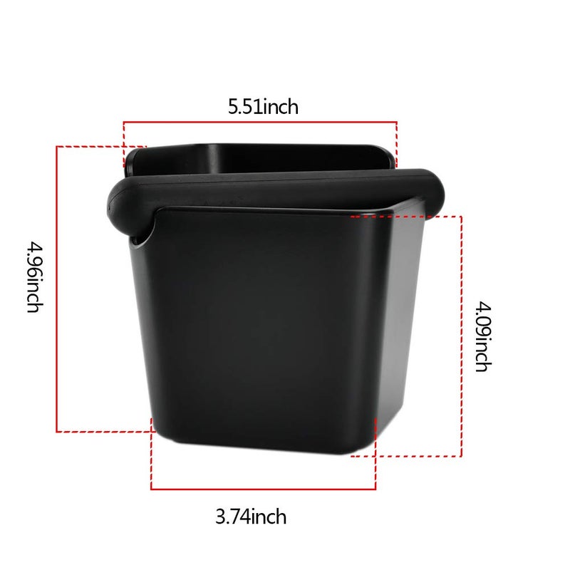 HOMEE Espresso Knock Box 4.8 Inch Shock-Absorbent Durable Barista Style Knock Box With Removable Knock Bar and Non-Slip Base (Square) - Image 4